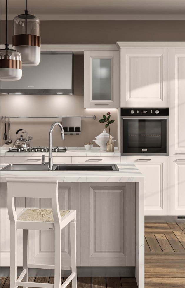 Tyylikäs ja moderni keittiö