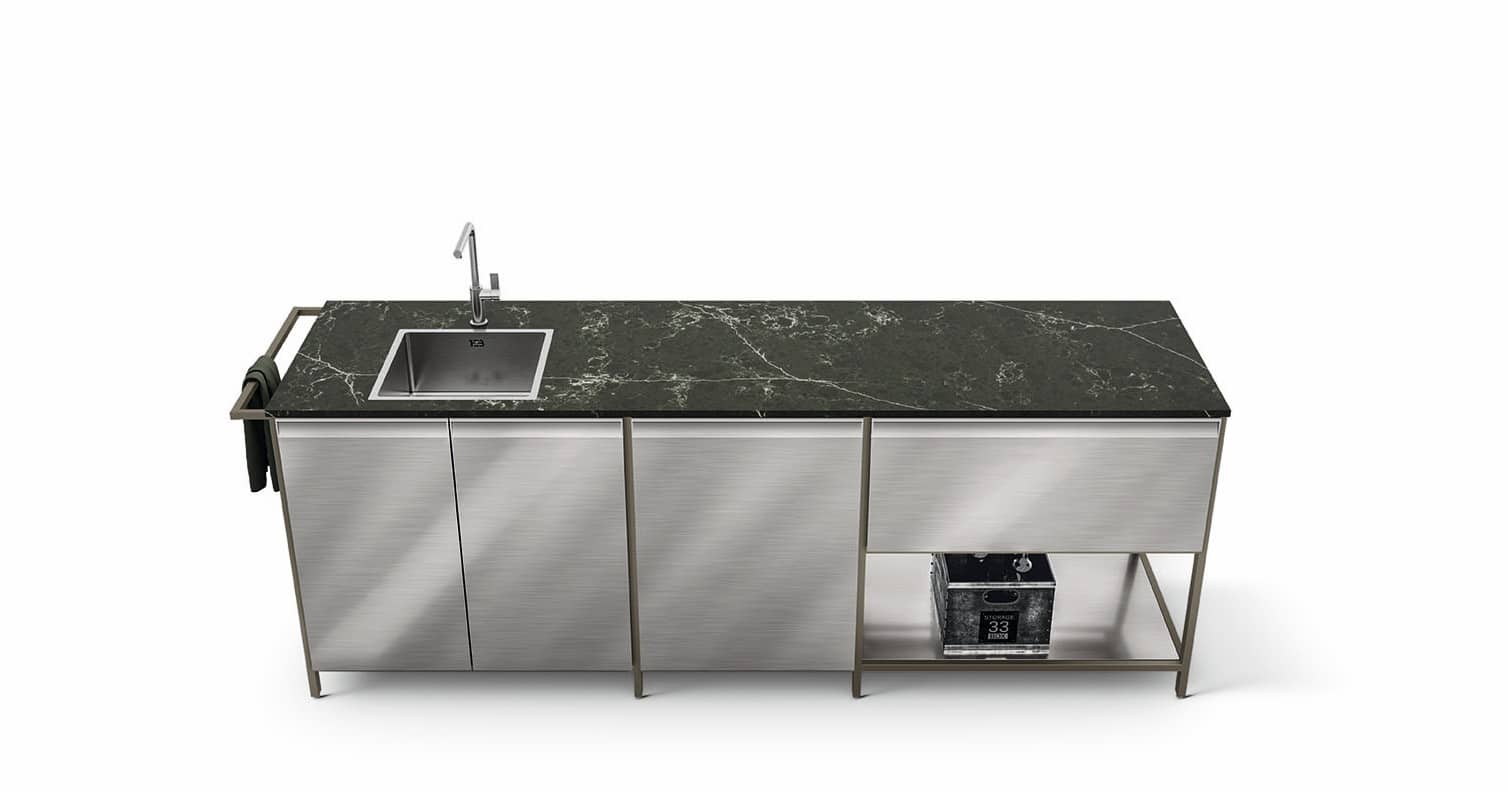 Tyylikäs ulkokäyttöön tarkoitettu keittiö